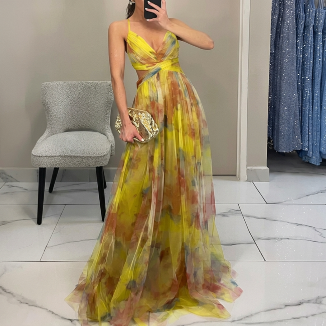 Vestido Maxi Com Estampado Floral feminino