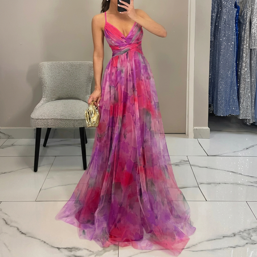 Vestido Maxi Com Estampado Floral feminino