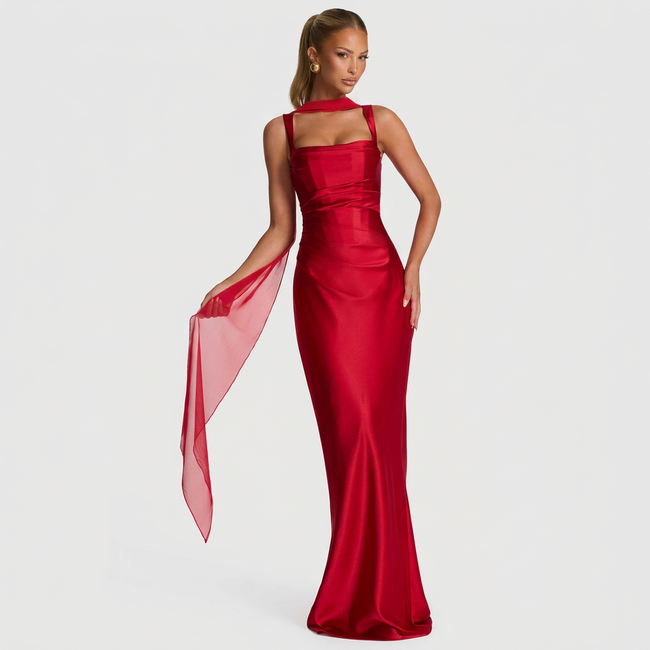 Vestido Maxi Elegante feminino
