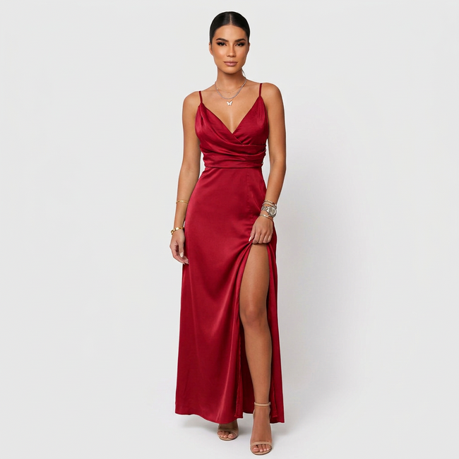 Vestido Maxi Elegante feminino