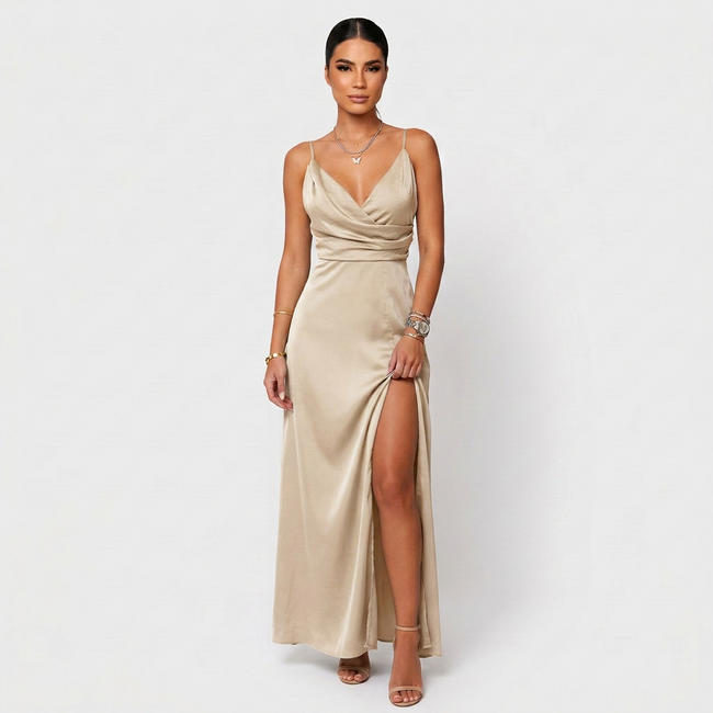 Vestido Maxi Elegante feminino
