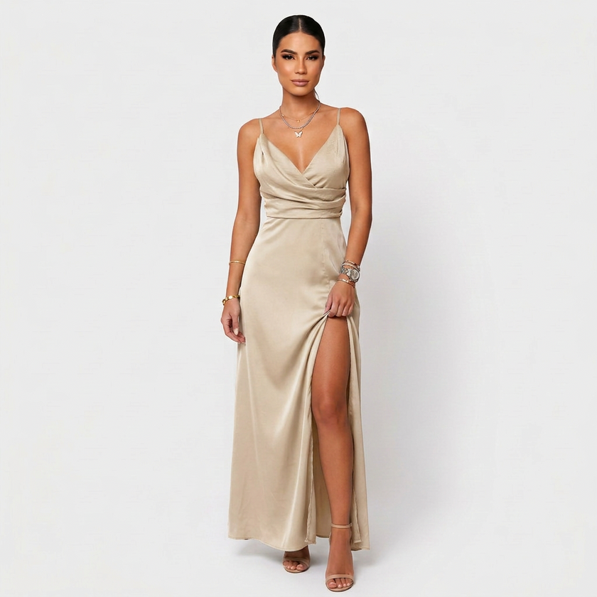 Vestido Maxi Elegante feminino