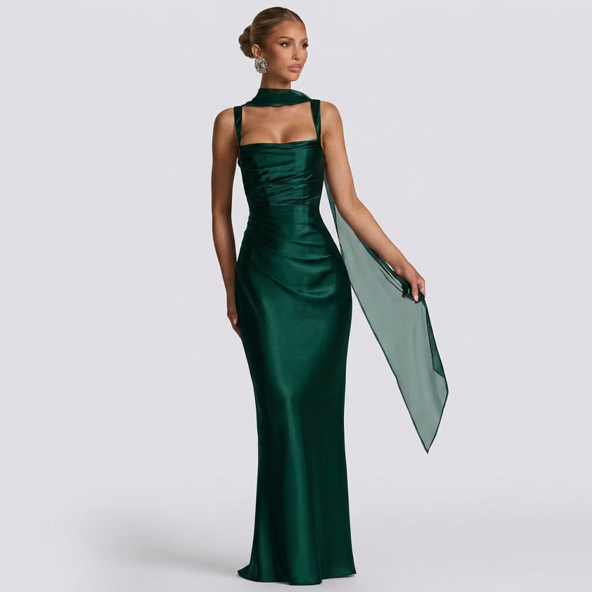 Vestido Maxi Elegante feminino