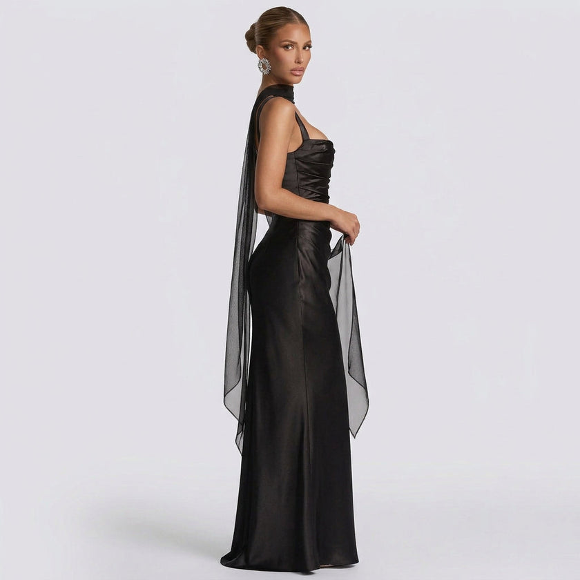Vestido Maxi Elegante feminino