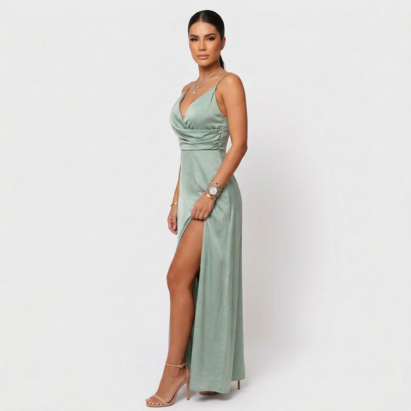Vestido Maxi Elegante feminino
