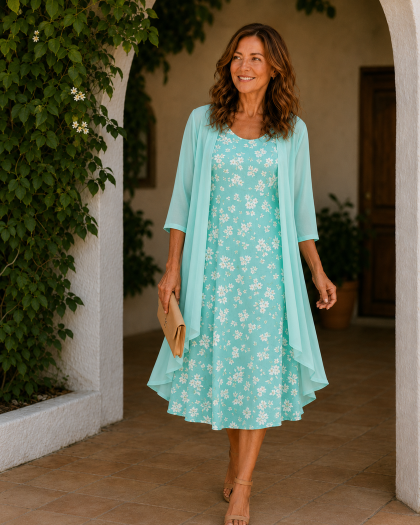 Solene | Vestido Floral em Camadas