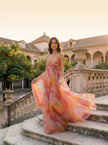 Julieta | Vestido Maxi Floral com Decote Cruzado