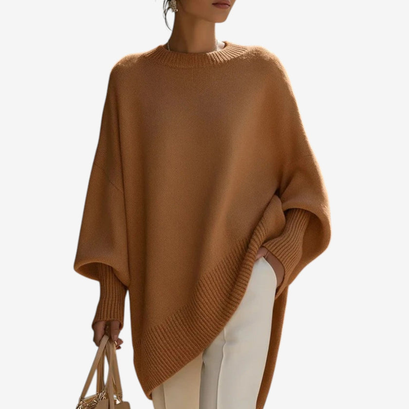 Helene — Poncho assimétrico drapeado