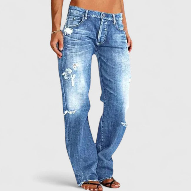 Calças de Ganga de Estilo Elegante feminino
