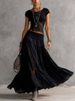 Matilde | Conjunto com renda e saia plissada