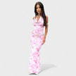 Vestido floral cor-de-rosa feminino