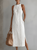 Ginevra | Vestido maxi halter com detalhes vazados