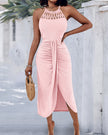 Ayla | Vestido Midi com Efeito Drapeado
