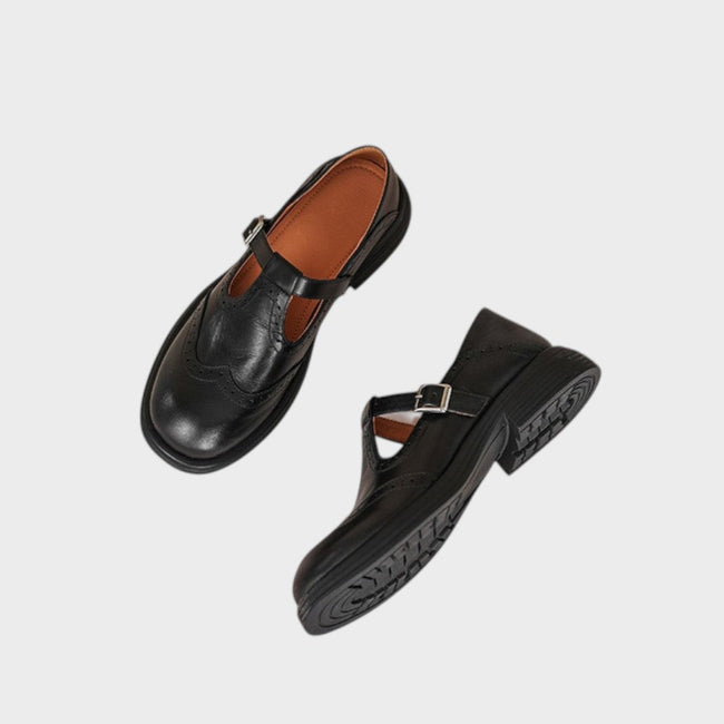 Manon – Sapatos de pele com fivelas laterais