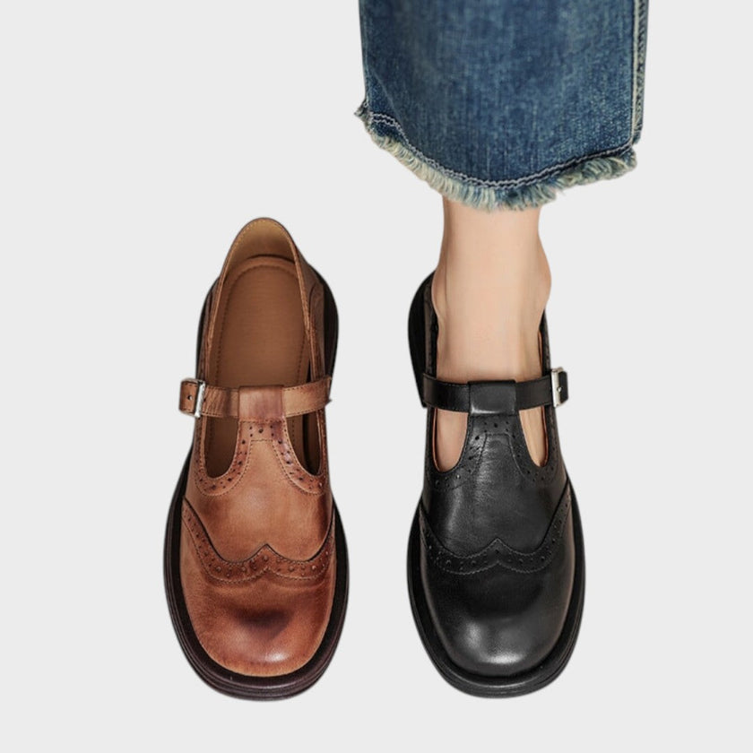 Manon – Sapatos de pele com fivelas laterais