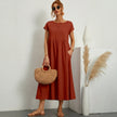 Inês | Vestido Midi em Algodão com Bolsos