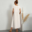 Inês | Vestido Midi em Algodão com Bolsos