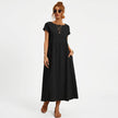 Inês | Vestido Midi em Algodão com Bolsos