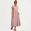 Inês | Vestido Midi em Algodão com Bolsos
