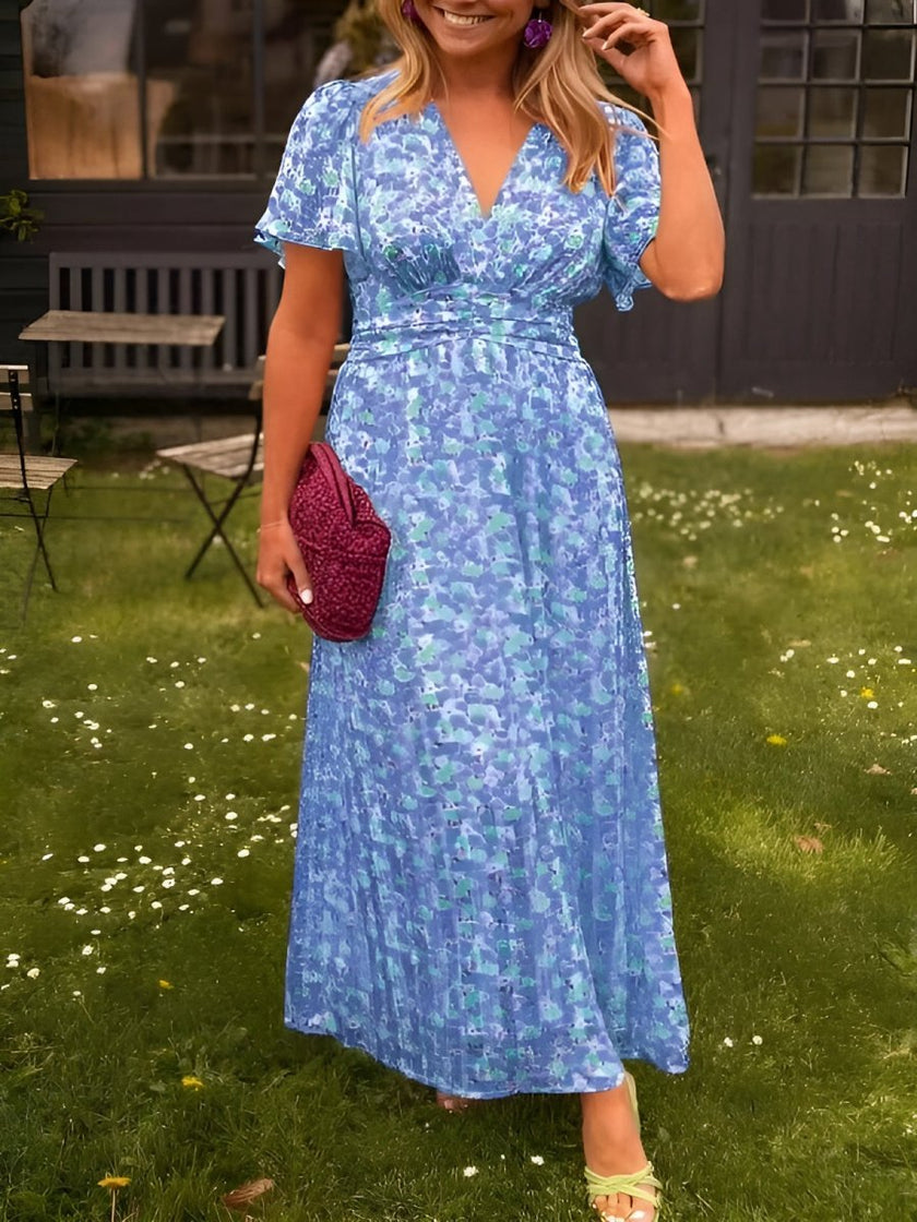 Vestido maxi elegante feminino
