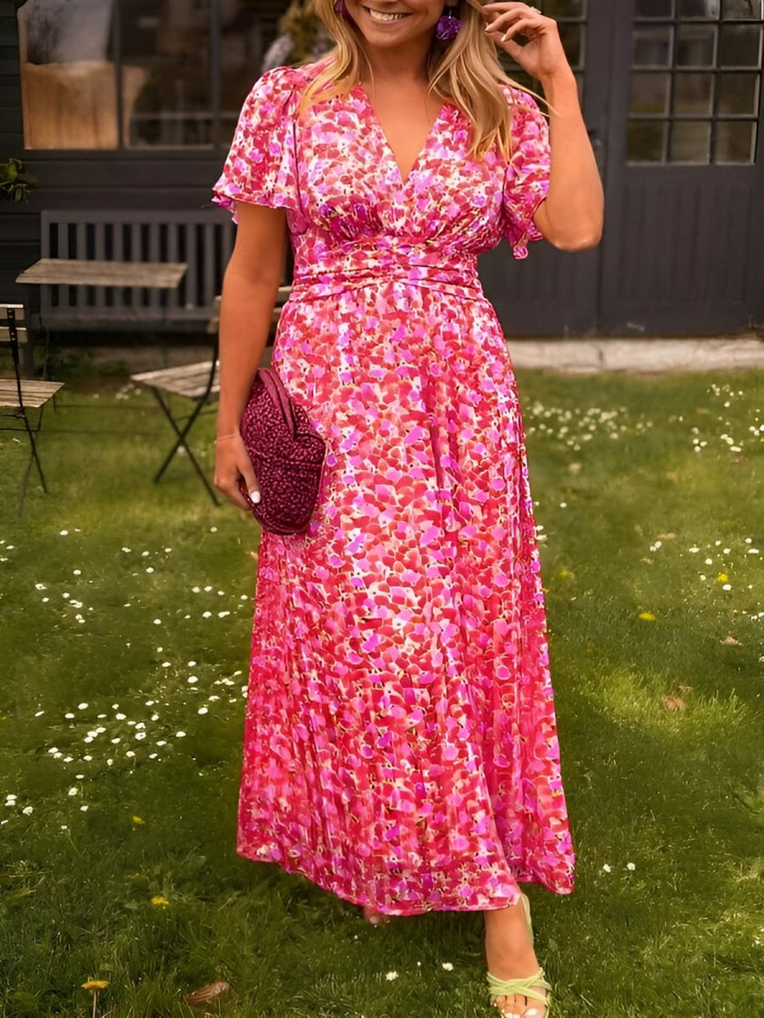 Vestido maxi elegante feminino