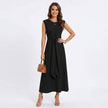 Emilia - Vestido maxi elegante sem mangas e gola redonda