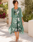 Noélia | Vestido Floral de Duas Camadas