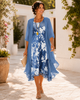 Noélia | Vestido Floral de Duas Camadas