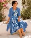 Noélia | Vestido Floral de Duas Camadas