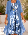 Noélia | Vestido Floral de Duas Camadas