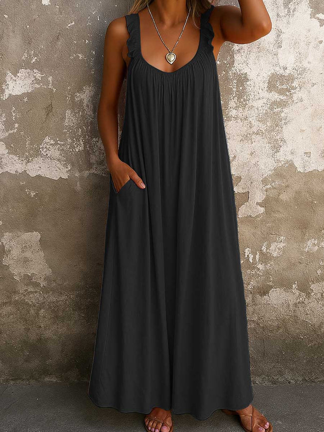 Vestido Maxi Amara – leve, solto e perfeito para dias quentes