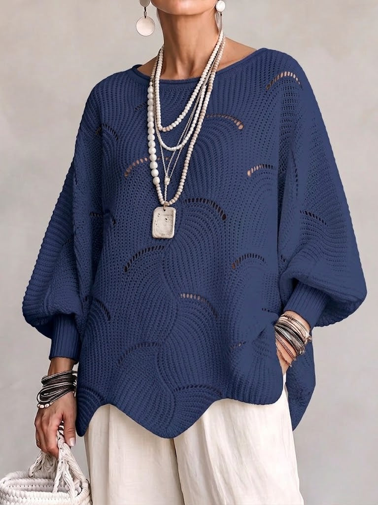 Mirela | Camisola Oversized de Malha Vazada