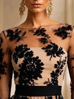 Isabel | Vestido Midi de Tule Bordado Elegante