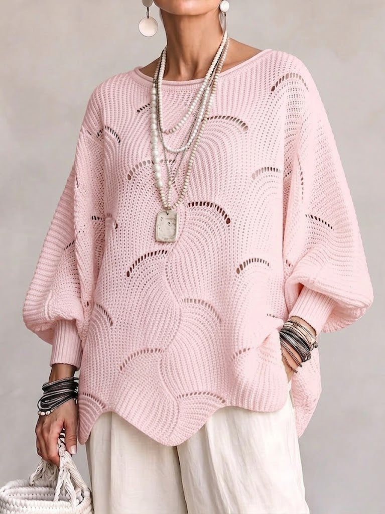 Mirela | Camisola Oversized de Malha Vazada