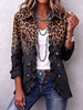 Ofélia | Blazer leopardo preto com folhos