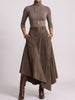 Teresa | Conjunto Elegante de Gola Alta e Saia Midi