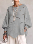 Mirela | Camisola Oversized de Malha Vazada