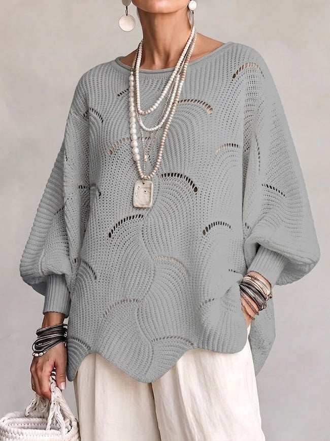 Mirela | Camisola Oversized de Malha Vazada