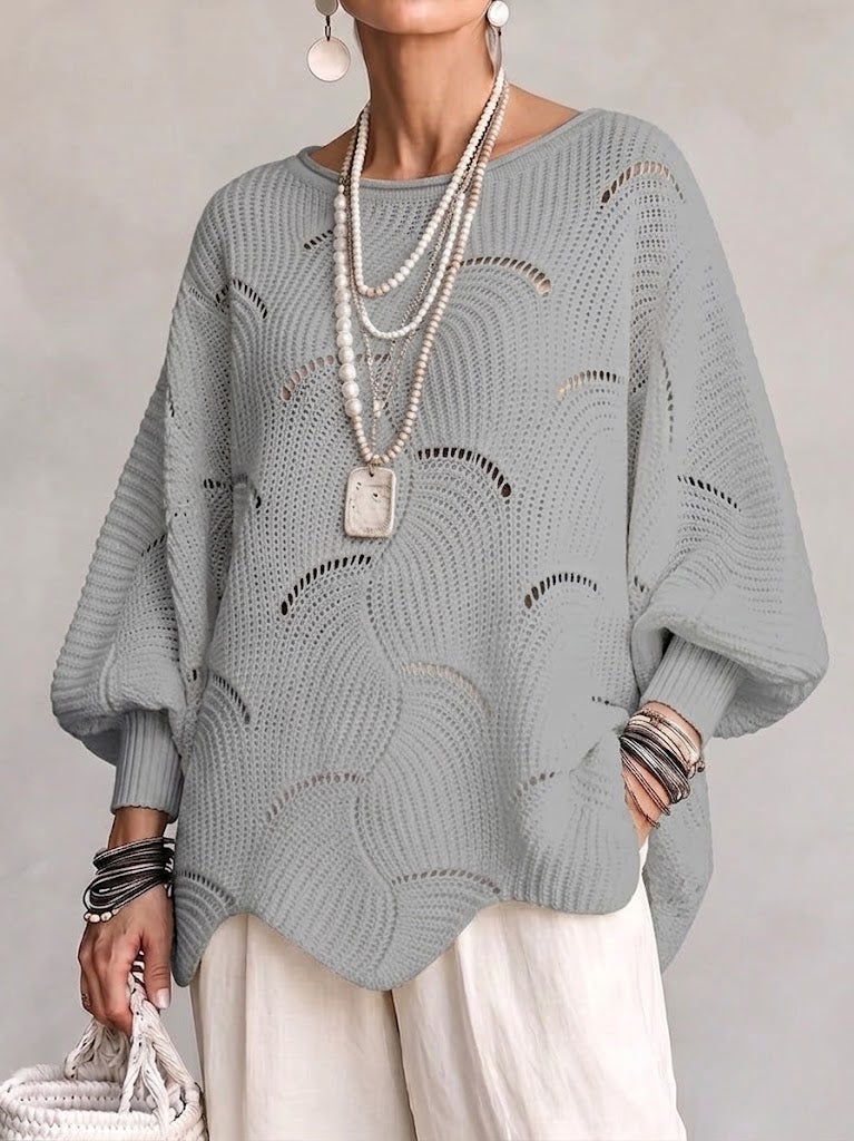 Mirela | Camisola Oversized de Malha Vazada