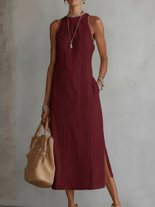 Vestido Clara com renda delicada e charme de verão