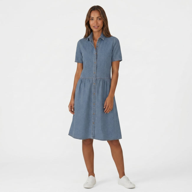 Isabela – Vestido casual em ganga