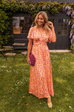 Vestido maxi elegante feminino