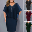 Helena — Vestido Elegante com Sobreposição Fluida e Brilhos
