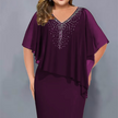 Helena — Vestido Elegante com Sobreposição Fluida e Brilhos