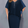 Helena — Vestido Elegante com Sobreposição Fluida e Brilhos