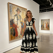 Candida - Vestido maxi barroco com decote em V