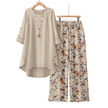 Leonor — Conjunto Elegante de Túnica e Calças Florais