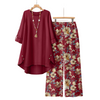 Leonor — Conjunto Elegante de Túnica e Calças Florais