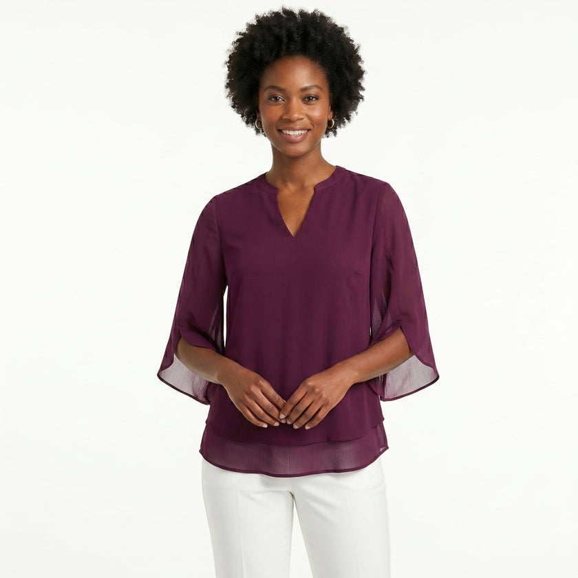 Francisca | Blusa com Mangas de Folhos