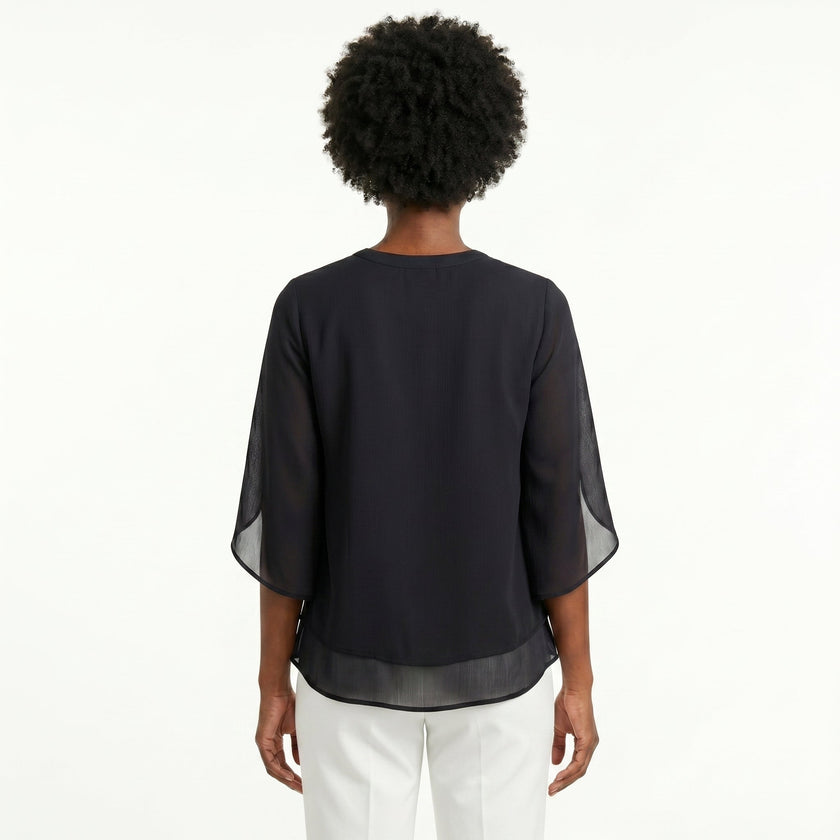 Francisca | Blusa com Mangas de Folhos
